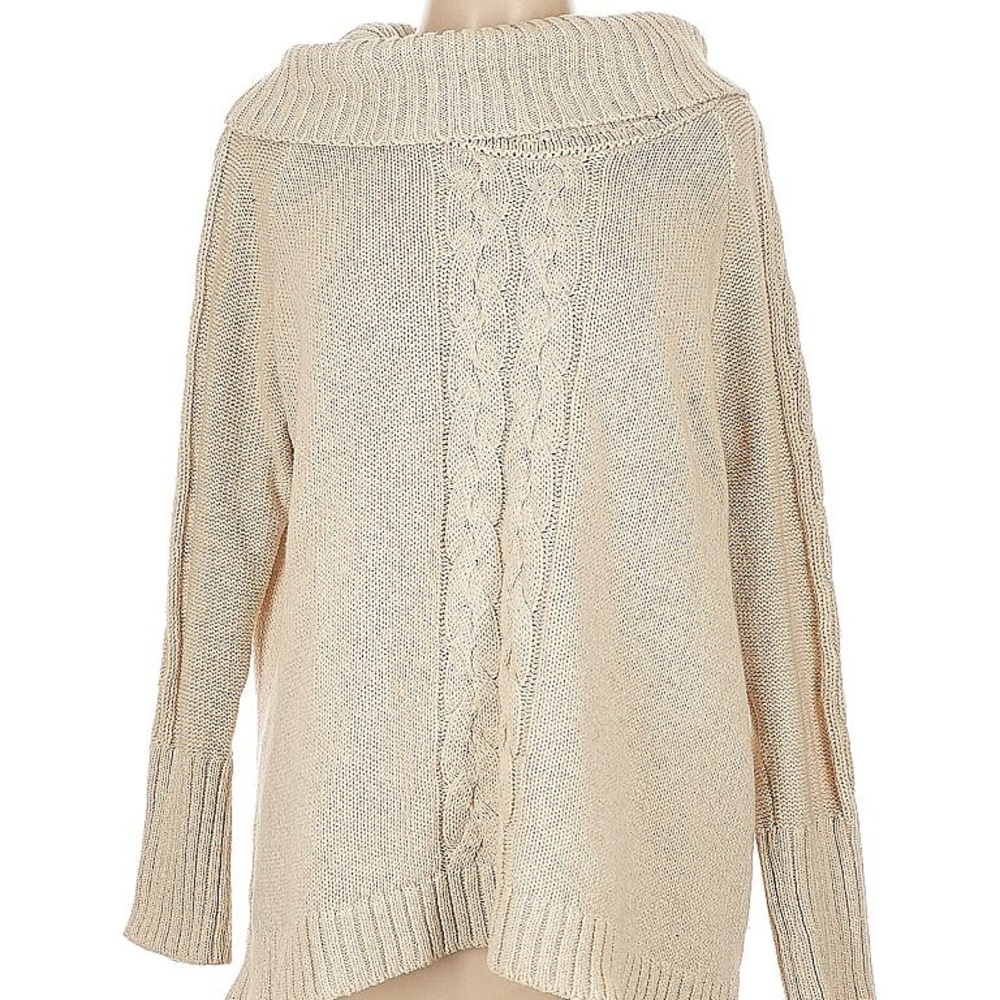 Cotton Country Canada Cozy Cream Cowl Neck Sweater